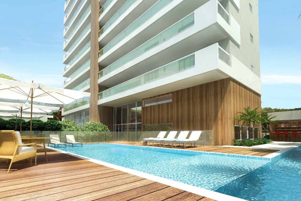 Perspectiva da Piscina do empreendimento Capri - Aquarius, localizado na Pituba, em Salvador.