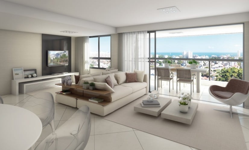 Perspectiva do living ampliado