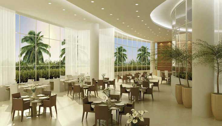 Perspectiva do restaurante do Shopping Bela Vista