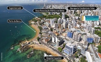 Perspectiva Fachada do Barra Exclusive, localizado no bairro da Barra, em Salvador.
