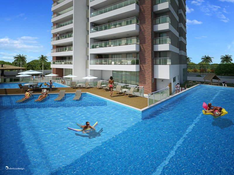 Perspetiva da piscina