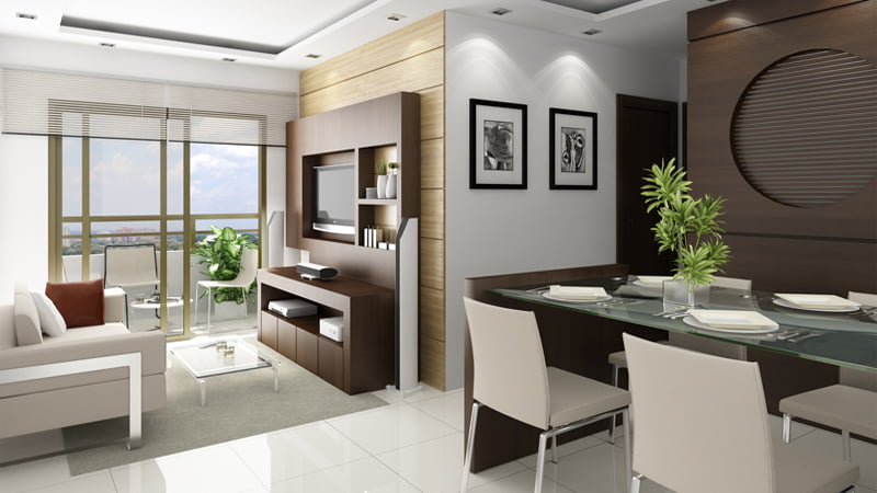 Perspectiva Living do Altos de Salvador Complete Residence, localizado no bairro de Luiz Anselmo em Salvador