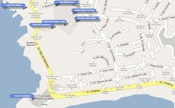 Perspectiva localização do Barra Exclusive, localizado no bairro da Barra, em Salvador.
