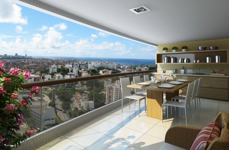 Varanda Gourmet Torre Essence do Horto Ápice, com 04 Quartos