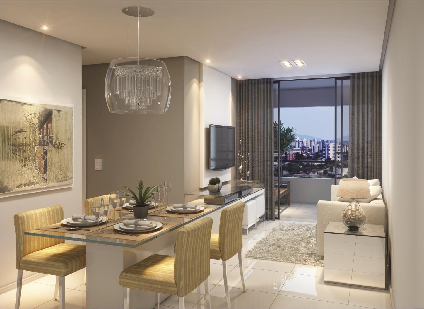 Perspectiva do Living da Torre Ibiza.