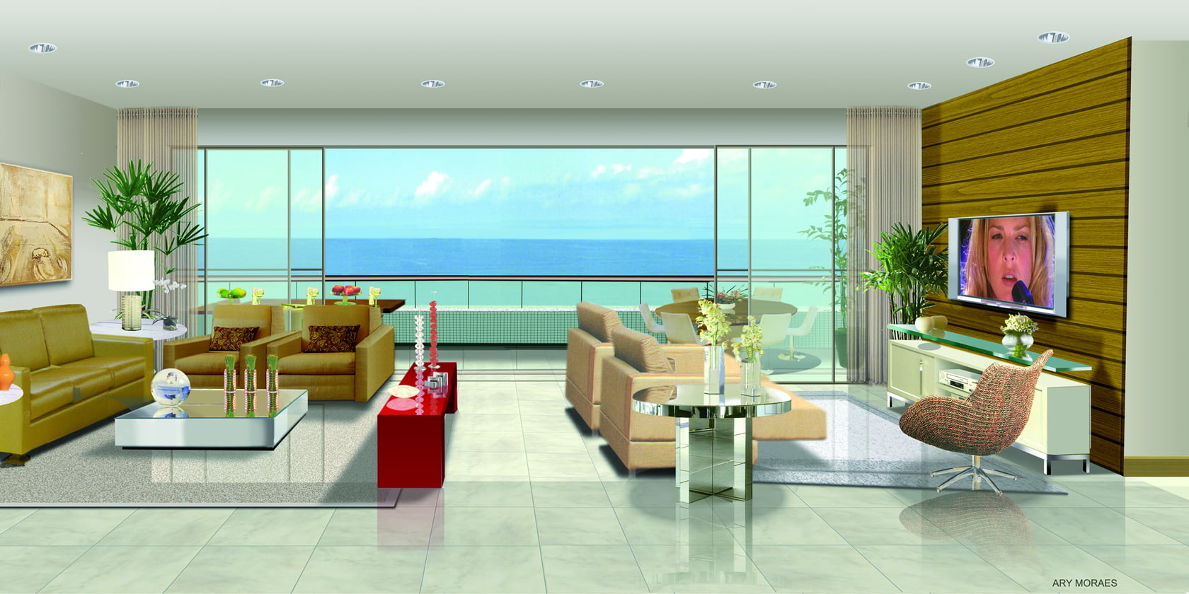 Perspectiva do living
