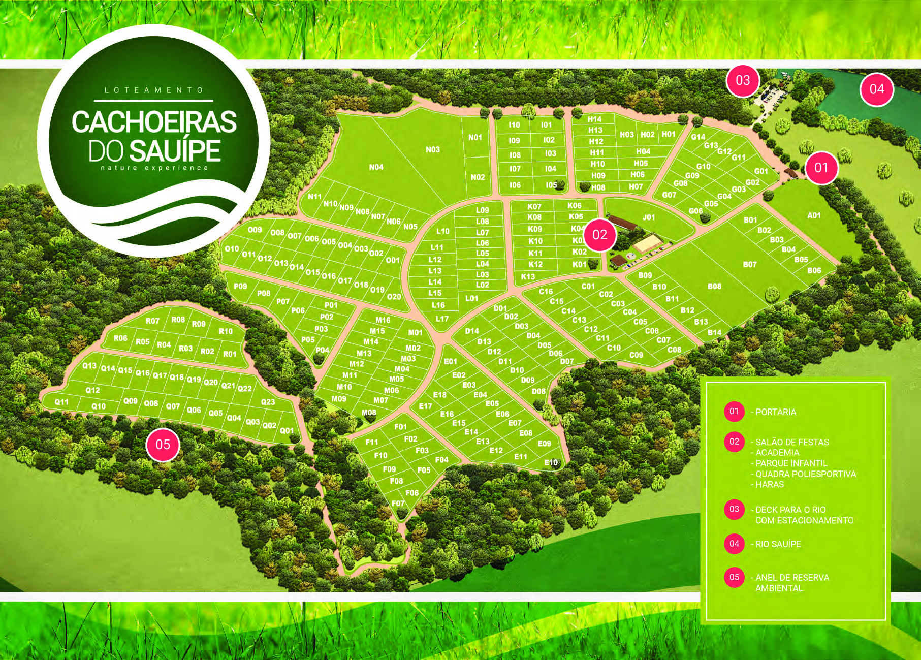 Planta baixa da implantação.