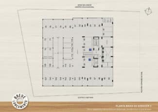 Planta baixa da garagem 2 do Blend Pituba, com vagas numeradas, áreas de circulação, elevadores e acessos de entrada e saída.