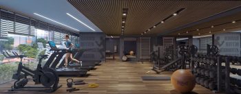 Academia do Easy São Lázaro em Salvador com esteiras, equipamentos modernos, área para musculação e vista panorâmica.
