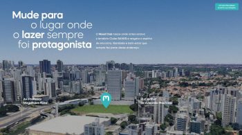 Vista aérea do bairro Costa Azul em Salvador com destaque para o terreno do MOOD CLUB, empreendimento da Moura Dubeux, localizado entre a Av. Professor Magalhães Neto e a Rua Arthur de Azevedo Machado.